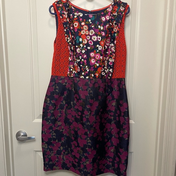 Boden Hotch Potch Multicolor Floral Mini Dress Size 10 - Picture 4 of 5